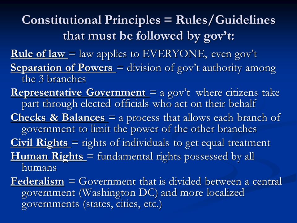 Constitutional principles essay
